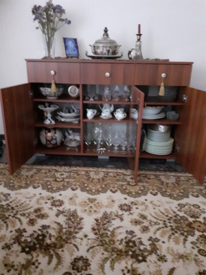 Buffet like new with 3 drawers and small display cabinet