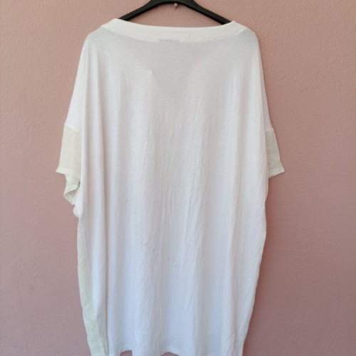 White women's summer blouse tunic with V neckline, like new