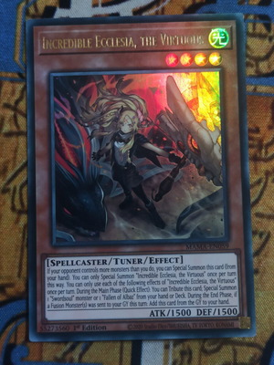 Ecclesia The Virtuous κάρτα Yu-Gi-Oh! σαν καινούργιο, ultra rare