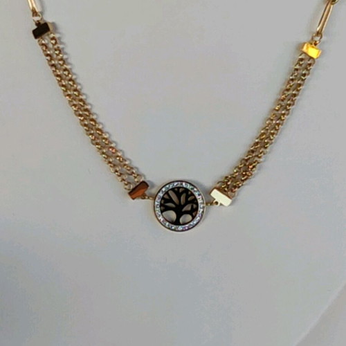 Steel Necklace New, Gold and Silver Colors