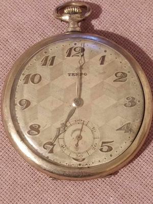 Tempo pocket watch used, vintage Swiss Art Deco 1920/30's