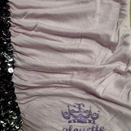 Allouette two-tone blouse with sequins No 6 like new, pink purple