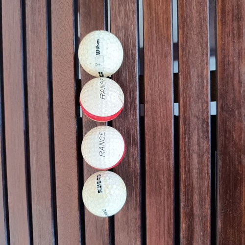 Golf balls used, pack of 4, 30 years old