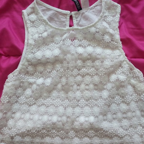 Crop top white H&M like new, size S 36 8