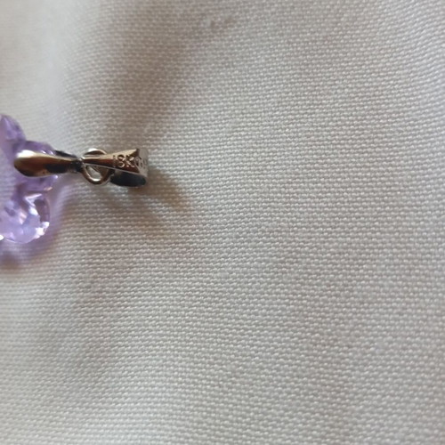 Swarovski purple flower crystal pendant like new