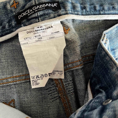 Dolce & Gabbana vintage denim jeans like new, straight fit, ripped, size 42 It