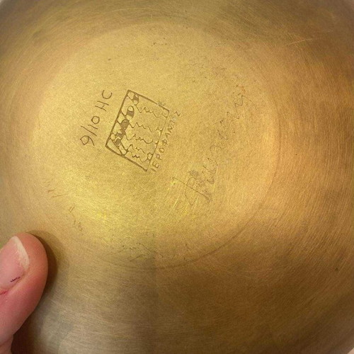 Alekos Fasianos Bowl with Sun metal, new, signed and numbered