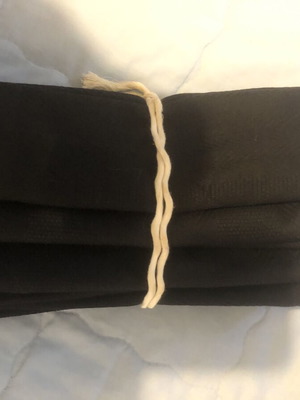 Zara Home set of 4 black cotton table napkins like new