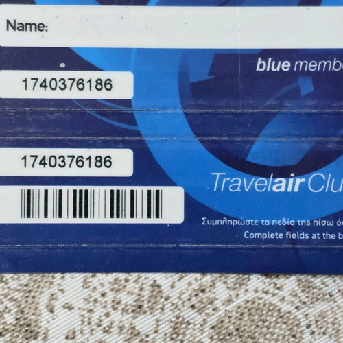 Olympic Travelair Club membership card like new, collectible