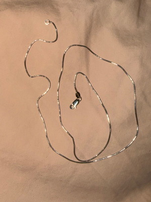 Κολιέ αλυσίδα λαιμού λευκόχρυσο 585 14ct μεταχειρισμένο