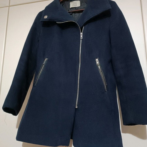 Bershka blue coat used, size M