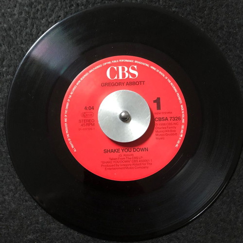 Gregory Abbott Shake You Down 7" vinyl single used, pop