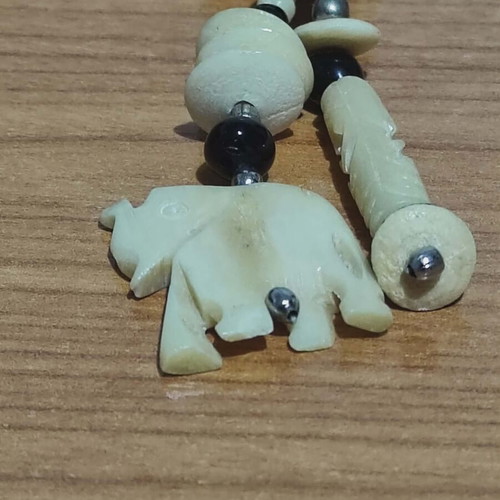 Bone necklace from camel like new, handmade carved