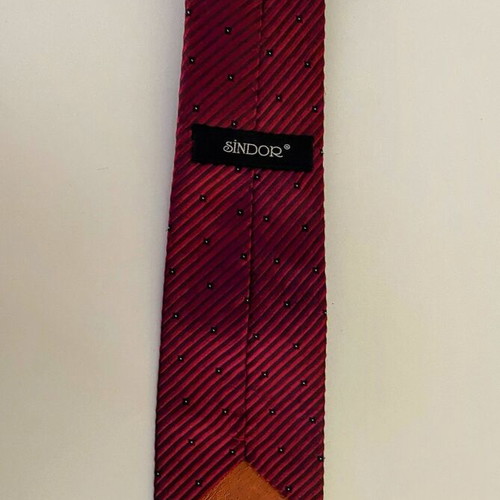Sindor tie burgundy with micro pattern like new