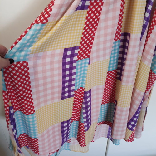Checked midi multicolored dress Sourloulou one size