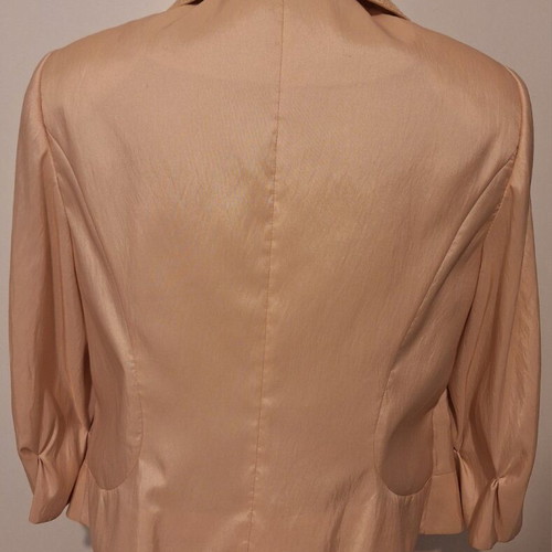 Lucifair jacket with lace collar and buttons, salmon color