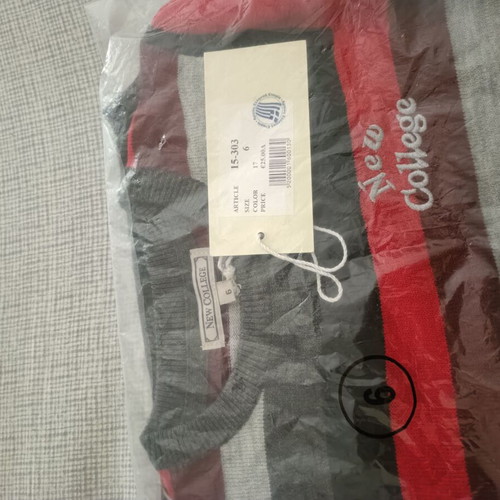 New College sweater for boys with shirt design, new, black and red