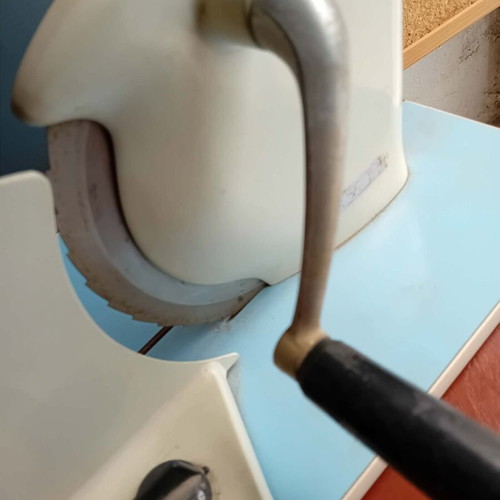 Vintage manual slicer for cold cuts and bread used