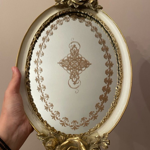 Mirror tray new 46x26 cm with velvet backing