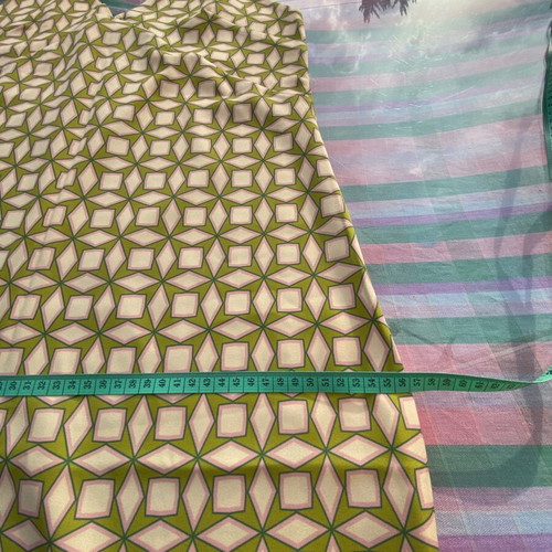 Long dress Kado handmade clothes new, lime and beige shades