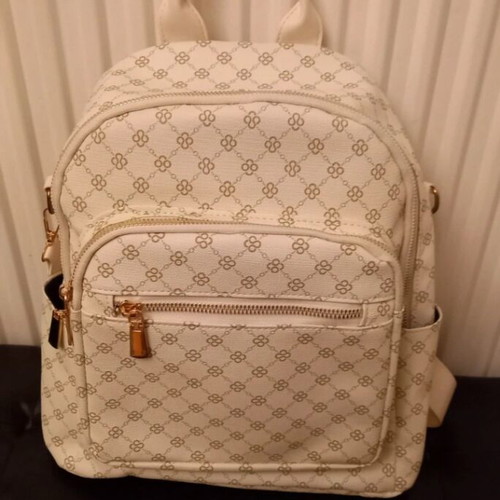 Backpack new beige with large capacity and multiple compartments