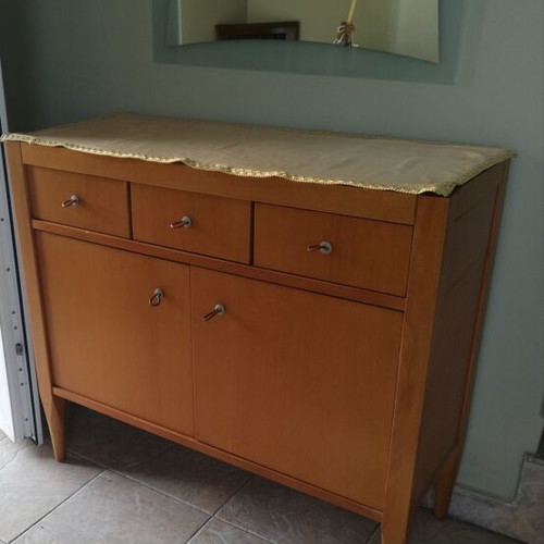 Shoe rack like new with mirror, solid beech wood