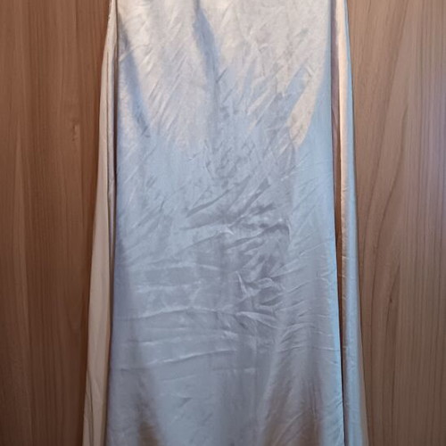 Aramiss Special Collection satin maxi dress, silver