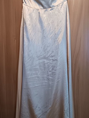 Aramiss Special Collection satin maxi dress, silver