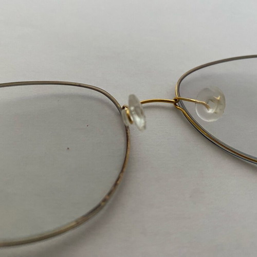 Glasses with ultralight titanium frame gold color, like new
