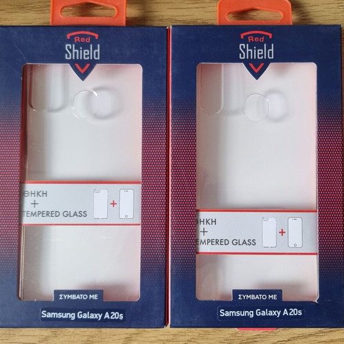 Samsung Galaxy A20s (2 cases + 2 tempered glass)