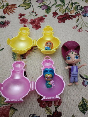 Shimmer and Shine σετ μεταχειρισμένο με φιγούρα 9εκ και λυχνάρια