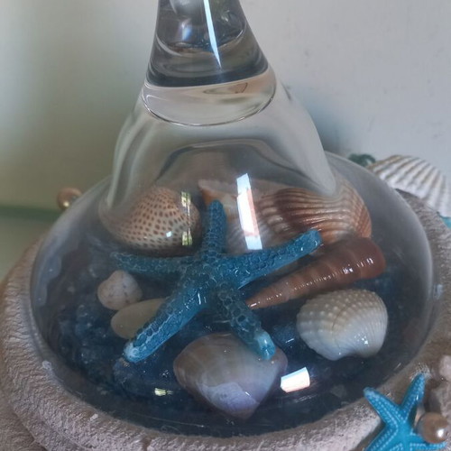 Decorative candleholder "Βυθός" new, summer design with shells