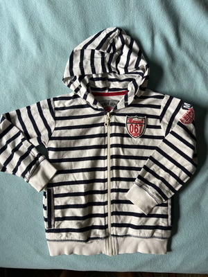 Marasil jacket for boy 5 years like new, white and blue