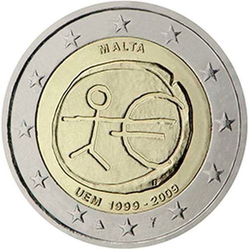 Μάλτα 2 Ευρώ 2009 αναμνηστικό UNC για 10η επέτειο ΟΝΕ