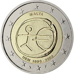 Μάλτα 2 Ευρώ 2009 αναμνηστικό UNC για 10η επέτειο ΟΝΕ