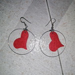 Earrings with hearts