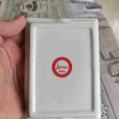 Mona Lisa collector's edition porcelain ashtray 14x10cm Arterire Paris limited like new