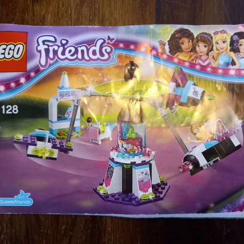 Lego Friends Amusement Park Space Ride carousel used, set 41128 with manual