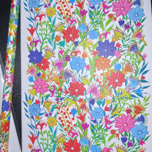 Set of Ancient Flower Designs new with notebook, eraser, pencil, mirror, magnets