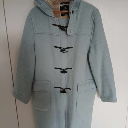 Gloverall Montgomery coat with hood like new, size XL, baby blue