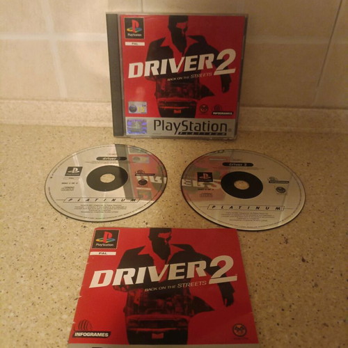 Driver 2 PlayStation 1 game used Platinum