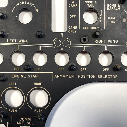 Northrop F-5 Greek instrument panel section used
