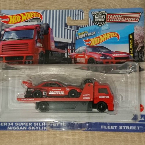 Hot Wheels Team Transport Super Silhouette Nissan Skyline LBWK R34 Motul new