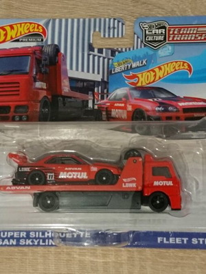 Hot Wheels Team Transport Super Silhouette Nissan Skyline LBWK R34 Motul new