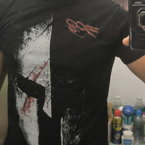 Spartan men's t-shirt size M, like new, black cotton