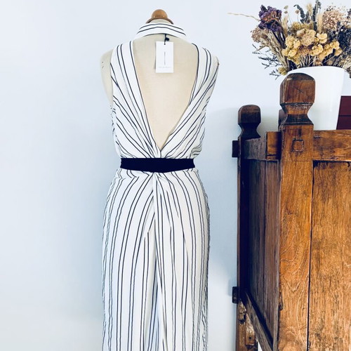 Backless Dress The Line Project new, black and white, size S