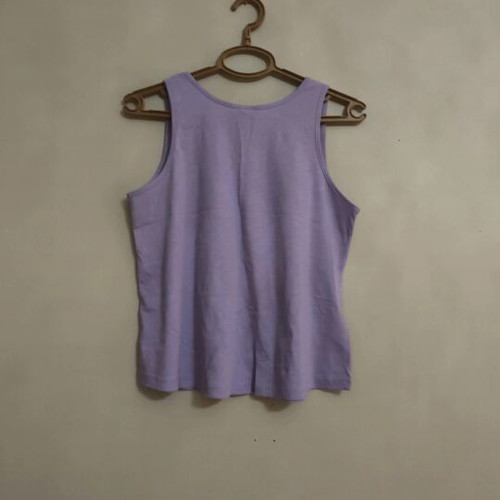 Sleeveless purple top 100% cotton new