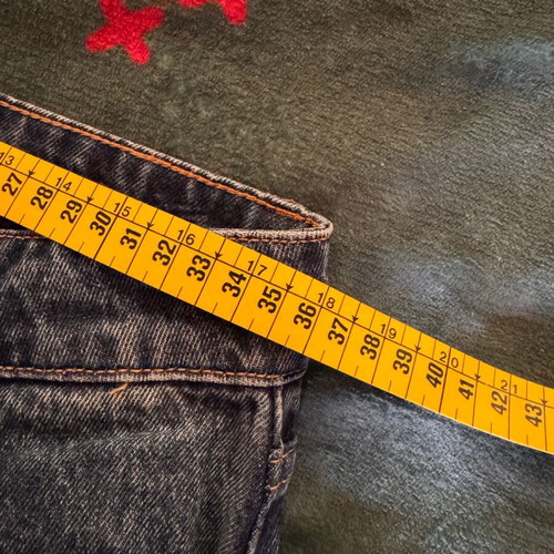 Bella x About You dark blue wide leg jeans