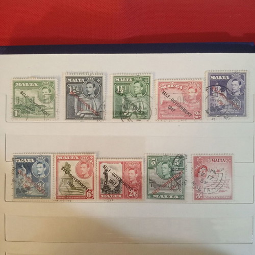 Malta 10 stamps 1948 used