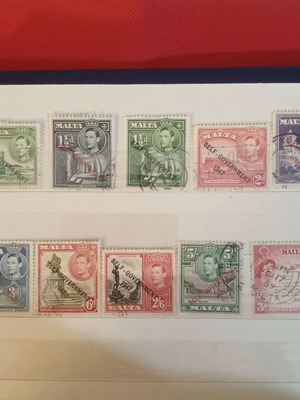 MALTA 10 γραμματόσημα 1948 μεταχειρισμένα